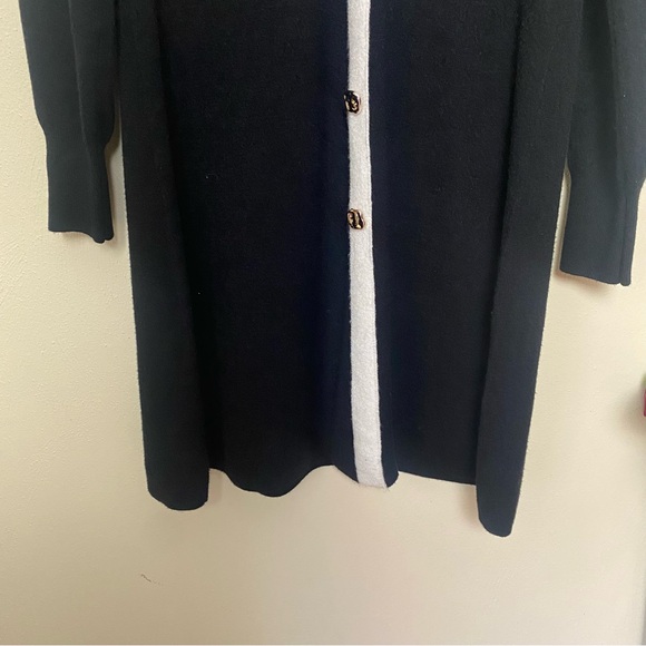 NWOT  Love Scarlett Black & Gold Tone Buttons down front sweater Dress Sz L/G - Picture 7 of 14